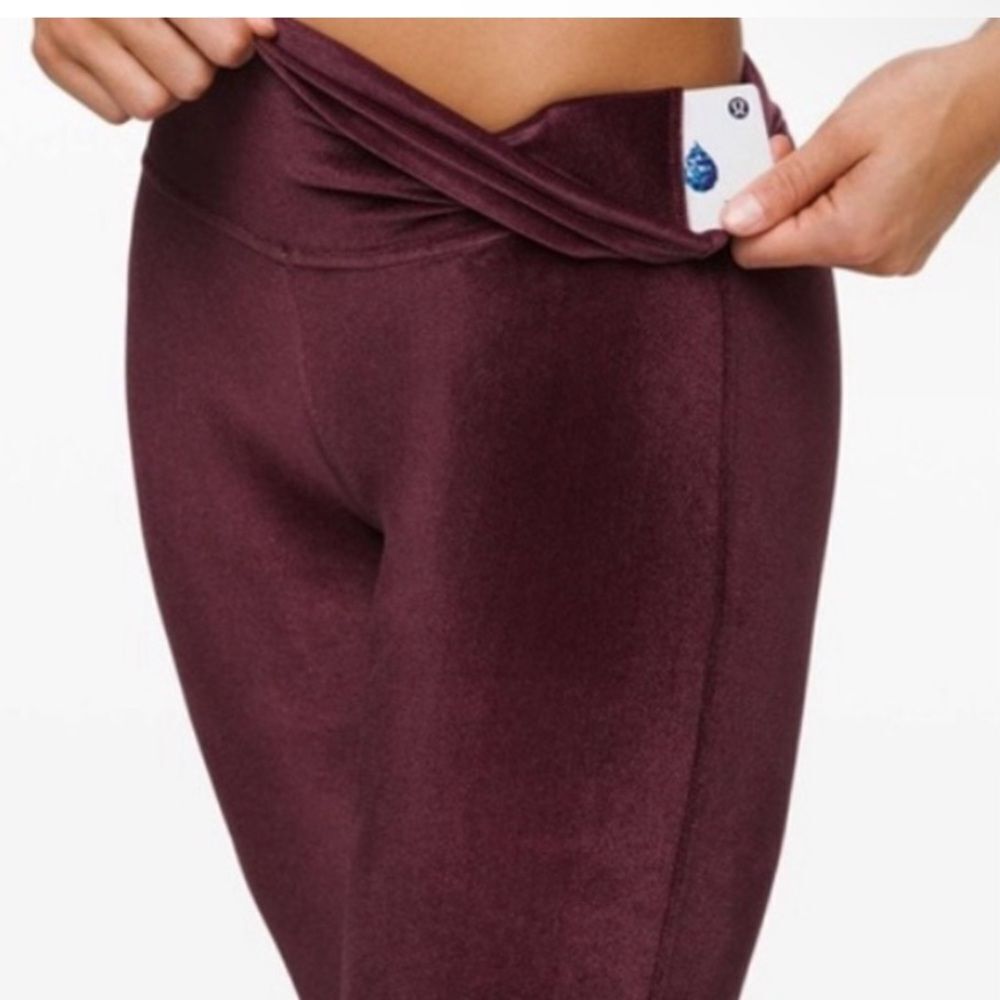 LULULEMON | Special Edition Wunder Lounge Velvet Garnet Leggings Women’s Size 12 - Picture 2 of 14